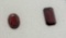 Red Garnet gemstone Oval and Baguette Cut