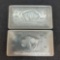 (2) 1 Troy Oz .999 Fine Titanium Buffalo Bars