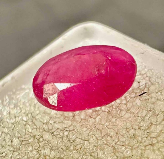 .85ct Oval Cut Opaque Ruby Gemstone
