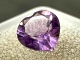 Heart Cut .76ct Amethyst Gemstone