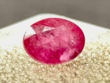 Oval Cut .77ct Ruby Gemstone