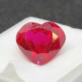 Heart Cut Red Ruby Gemstone 7.25ct