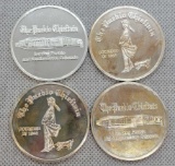 (4) 1 Troy Oz .999 Fine Silver The Pueblo Chieftain Coins