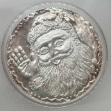 1 Troy Oz .999 Fine Silver Happy New Years Round Coin