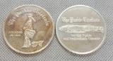(2) 1 Troy Oz .999 Fine Silver The Pueblo Chieftain Coins