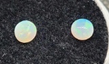 Pair of Oval cabochon cut Opals .39 ct.