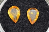 Pair Of Pear Cut Yellow Citrine Gemstone 1.80ct