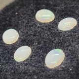 Lot of 5 cabochon cut Opals 1.16 cts. t.w.