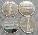 (4) 1 Troy Oz .999 Fine Silver The Pueblo Chieftain Coins