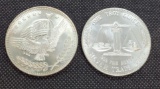 (2) 1 Troy Oz .999 Fine Silver Round Coins