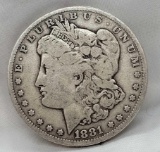 1881-O Morgan Silver Dollar 90% Silver Coin