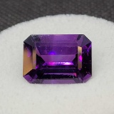 Emerald Cut Purple Amethyst Gemstone 9.51ct