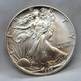 1986 1 Troy Oz .999 Fine Silver Walking Liberty Round Coin