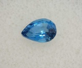Sea Blue Pear Cut Topaz Gemstone 0.80ct