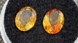 Pair of Oval Cut Yellow Citrine Gemstone 2.95ct