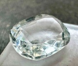 3.46ct Emerald Cut Clear Aquamarine Gemstone