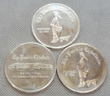 (3) 1 Troy Oz .999 Fine Silver The Pueblo Chieftain Coins