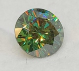 Brilliant Round Cut Green Moissanite Diamond Gemstone With GRA Certificate 1.50ct