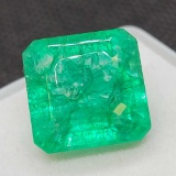 Electric Green Square Cut Spinel Gemstone 11.03ct