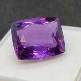 Cushion Cut Purple Amethyst Gemstone 10.60ct