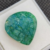 Pear Cut Green Emerald gemstone 12.34ct