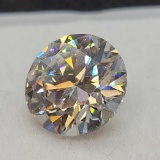 Brilliant Round Cut Moissanite Diamond Gemstone With Gemstone Report 2.45ct