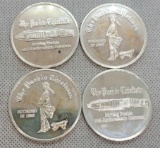(4) 1 Troy Oz .999 Fine Silver The Pueblo Chieftain Coins