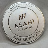 ASAHI Troy Oz .999 Fine Silver Round Coin