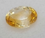 Oval Cut Yellow Citrine Gemstone 1.71ct