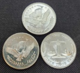(3) 1 Troy Oz .999 Fine Silver Round Coins