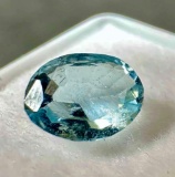 .72ct Oval Cut Aquamarine Gemstone