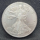 1 Troy Oz .999 Fine Titanium Walking liberty With COA