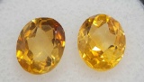 Pair of Oval Cut Yellow Citrine Gemstone 4.14ct