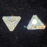 Pair Of Triangle Cut CZ Gemstones 4.81ct