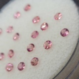 Tiny Round Cut Pink Tourmaline Gemstones 1.97ct