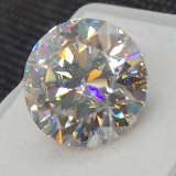 Brilliant Round Cut Moissanite Diamond Gemstone With Gemstone Report 9.35ct