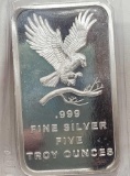 5 Troy Oz .999 Fine Silver Bar