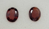 Pair of Oval Cut Red Garnet Gemstone 3.87ct