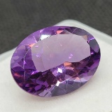 Oval Cut Purple Amethyst Gemstone 7.60ct