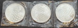 (3) APMEX 1 Troy Oz .999 Fine Silver Round Coins