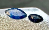Pair of Marquise Cut Sapphire Gemstones .58ct Total