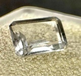 1.2ct Square Cut Colorless Clear Topaz Gemstone