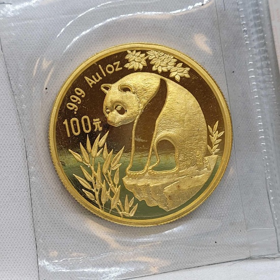 1993 1. Oz China Gold Panda Coin