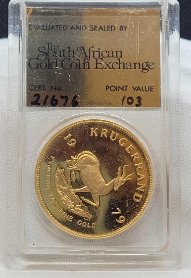1979 Gold Krugerrand 1oz Fine Gold Coin