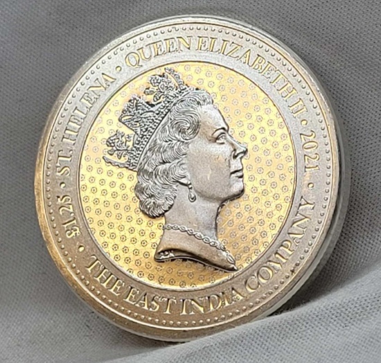 2021 St Helena 1.25 Oz .999 Fine Silver Round Coin