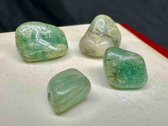 4 Jade Gemstone Specimens 29ct Total