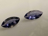 Pair of Marquise Cut Iolite Gemstones 1.5cts total