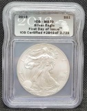 2013 ICG MS70 First Day of Issue American Silver Eagle Perfect Gem Uncirculated