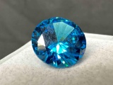 10ct Round Cut Blue Tourmaline Gemstone