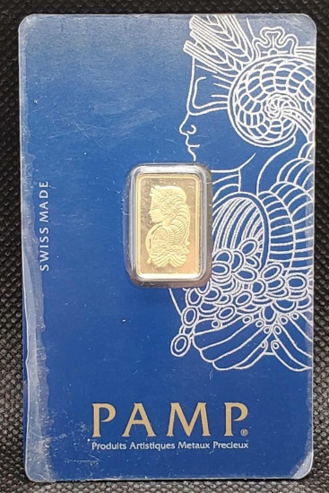 PAMP 2.5 Gram 999.9 Fine Gold Bar